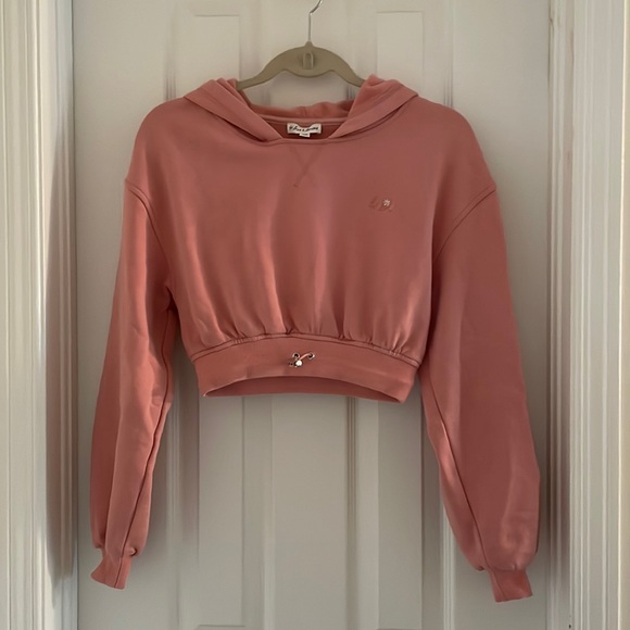 For Love & Lemon Josie pink cropped hoodie (size xxs) - Picture 3 of 6